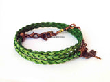 Various Colours Braided Dragonfly Wrap Bracelet