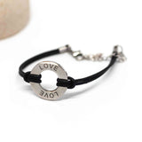 Inspiration Dream Believe Love Leather Stainless Steel Bracelet (6-7 inches)