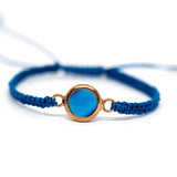 Micro Macrame Adjustable Charm Bracelet, Various Colours