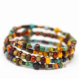 Tribal Rustic Orange Red Picasso Bracelet