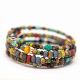Tribal Rustic Purple Red Picasso Bracelet