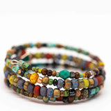 Tribal Rustic Purple Red Picasso Bracelet
