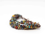 Tribal Multistranded Red Purple Picasso Bracelet