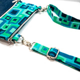 Blue Green Retro Harper Recycled Cross Body Bag