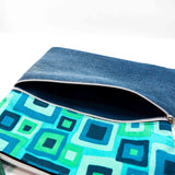 Blue Green Retro Harper Recycled Cross Body Bag