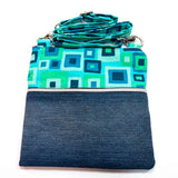 Blue Green Retro Harper Recycled Cross Body Bag