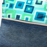 Blue Green Retro Harper Recycled Cross Body Bag