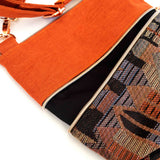 Orange Rust Tribal Harper Recycled Cross Body Bag