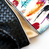 Feather Black Faux Leather Harper Luxe Cross Body Bag
