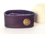 Yellow Circle Leather Cuff