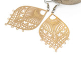 Gold Filigree Teardrop Earrings