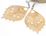 Gold Filigree Teardrop Earrings