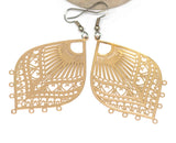 Gold Filigree Teardrop Earrings