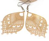 Gold Filigree Teardrop Earrings
