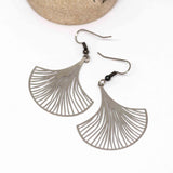 Silver Filigree Ginko Earrings
