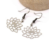 Lotus Small Silver Earrings