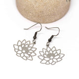 Lotus Small Silver Earrings