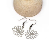 Lotus Small Silver Earrings