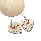 Rustic Resin Metal Scandi Teardrop Earrings