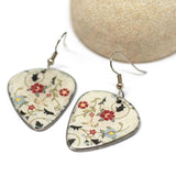 Rustic Resin Metal Scandi Teardrop Earrings