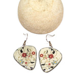 Rustic Resin Metal Scandi Teardrop Earrings