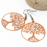 Rose Gold Tree of Life Earrings