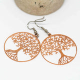 Rose Gold Tree of Life Earrings