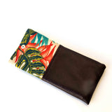Red Green Tropical Soft Glasses Case