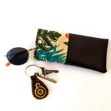 Red Green Tropical Soft Glasses Case