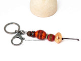 Tribal Red Copper Key Ring
