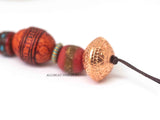 Tribal Red Copper Key Ring