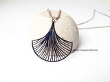 Silver Filigree Ginko Necklace