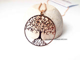 Rose Gold Tree of Life Necklace