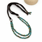 Picasso Turquoise Blue Multistranded Necklace