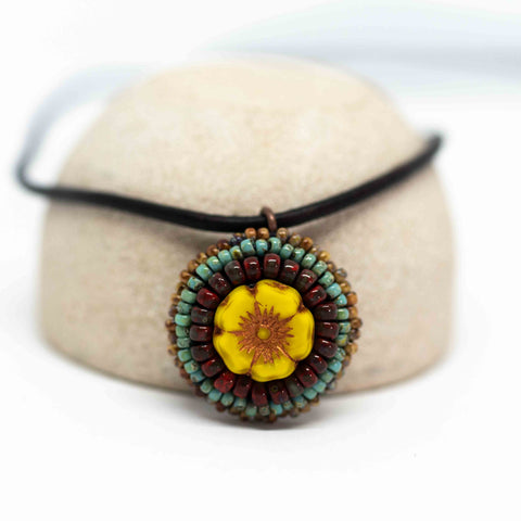 Small Yellow Flower Necklace