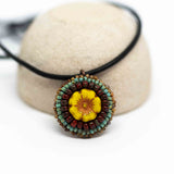 Small Yellow Flower Necklace