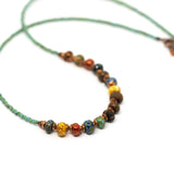 Tribal Turquoise Czech Glass Necklace