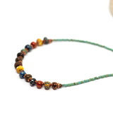 Tribal Turquoise Czech Glass Necklace