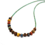 Tribal Turquoise Czech Glass Necklace