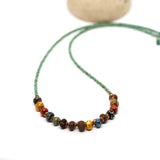 Tribal Turquoise Czech Glass Necklace