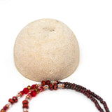 Rustic Red Beaded Dragonfly Necklace