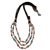 Triple Picasso Blue Necklace