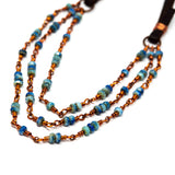 Triple Picasso Blue Necklace