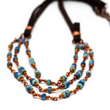 Triple Picasso Blue Necklace