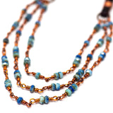 Triple Picasso Blue Necklace