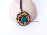 Yellow Picasso Circle Necklace