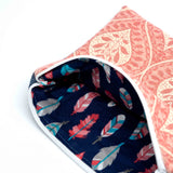 Pink Tapestry Denim Full Pouch
