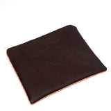 Orange Retro Brown Leather Full Pouch